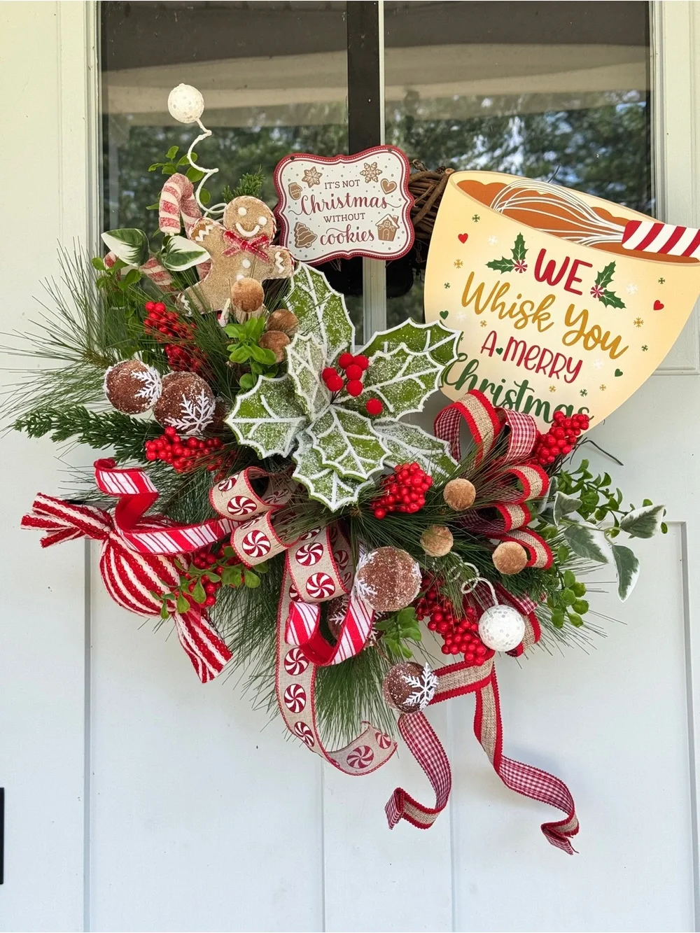 Gingerbread “Whisking You a Merry Christmas” Wreath